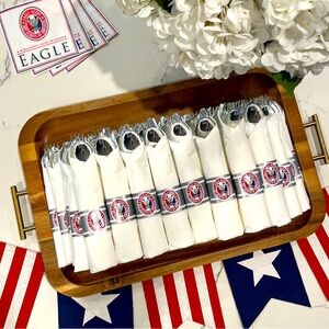 Eagle Scout Court of Honor Pre Rolled Silver Plastic Silverware Set of 50.